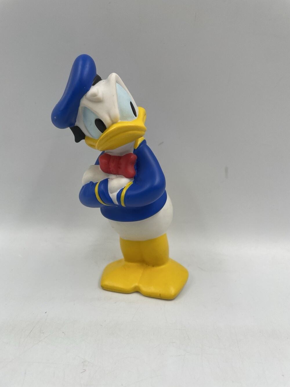 Disney DONALD DUCK 6" Angry Figure PVC Bath Toy Vintage 1985 VGC